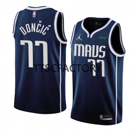 Maillot Basket Dallas Mavericks Luka Doncic 77 Nike 2022-23 Statement Edition Navy Swingman - Homme